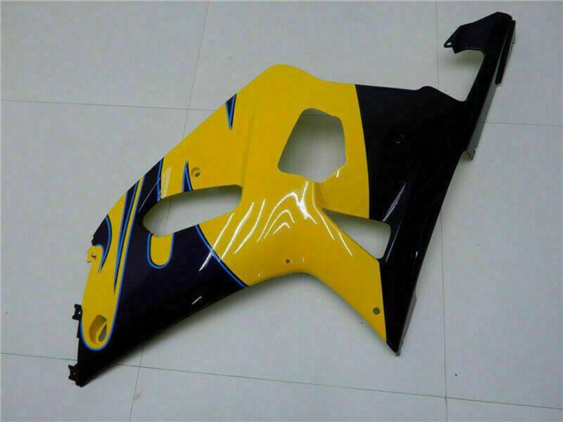 Billigste Suzuki GSXR 600/750 Motorrad Verkleidung 2001-2003 - Gelb Dunkel Blau Glanzendes Schwarz