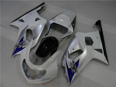 Billigste Suzuki GSXR 600/750 Motorrad Verkleidung 2001-2003 - Weiss Silber Blau Schwarz