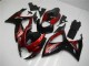 Billigste Suzuki GSXR 600/750 Motorrad Verkleidung 2006-2007 - Rot Glanzendes Schwarz