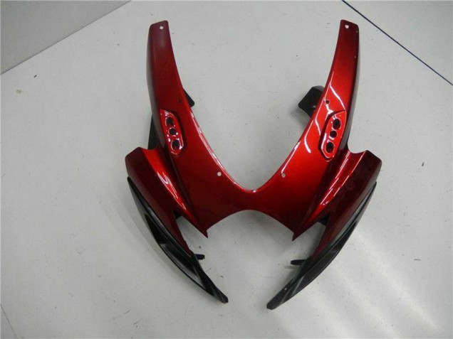 Billigste Suzuki GSXR 600/750 Motorrad Verkleidung 2006-2007 - Rot Glanzendes Schwarz