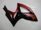 Billigste Suzuki GSXR 600/750 Motorrad Verkleidung 2006-2007 - Rot Glanzendes Schwarz