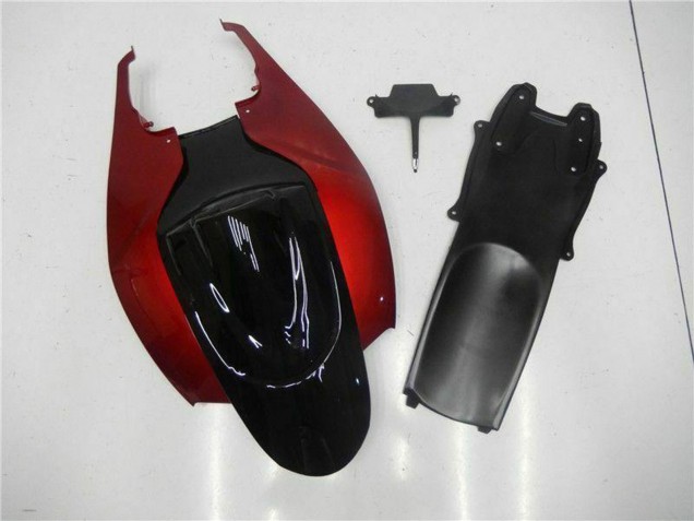 Billigste Suzuki GSXR 600/750 Motorrad Verkleidung 2006-2007 - Rot Glanzendes Schwarz