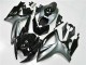 Billigste Suzuki GSXR 600/750 Motorrad Verkleidung 2006-2007 - Silber Glanzendes Schwarz