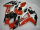 Billigste Suzuki GSXR 600/750 Motorrad Verkleidung 2006-2007 - Weiss Rot Glanzendes Schwarz Streifen