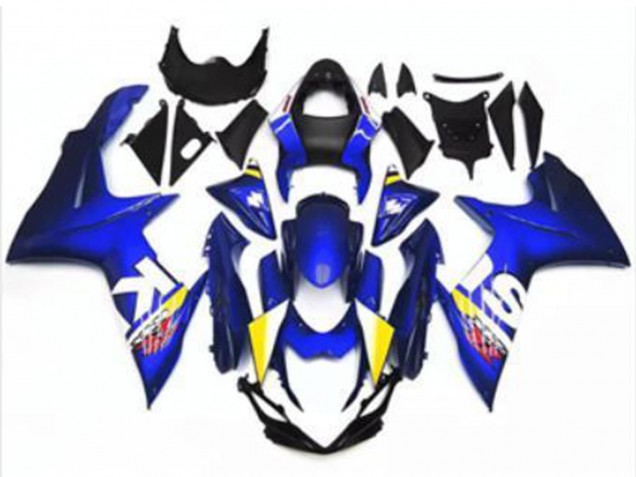 Billigste Suzuki GSXR 600/750 Motorrad Verkleidung 2011-2024 - Blau Weiss