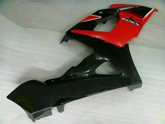 Billigste Suzuki GSXR 1000 Motorrad Verkleidung 2005-2006 - Rot Glanzendes Schwarz Matt Schwarz