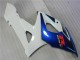 Billigste Suzuki GSXR 1000 Motorrad Verkleidung Kit 2005-2006 - Weiss Blau Glanzendes Schwarz