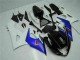 Billigste Suzuki GSXR 1000 Motorrad Verkleidung 2005-2006 - Weiss Blau Glanzendes Schwarz