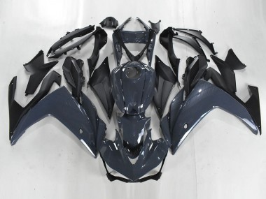Billigste Yamaha YZF R3/R25 Motorrad Verkleidung 2015-2018 - Dunkel Grau Matt Schwarz