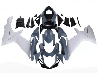 Billigste Suzuki GSXR 600 / GSXR 750 Motorrad Verkleidung 2011-2024 - Nardo Grau Weiss