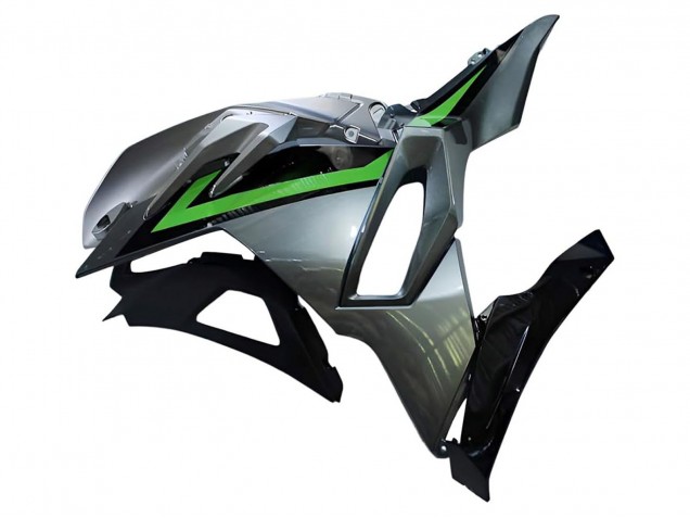 Billigste Kawasaki Ninja 500 EX500R Motorrad Verkleidung 2024-2025 - Grau Grun Schwarz