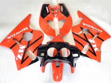 Billigste Honda CBR400RR NC23 Motorrad Verkleidung 1987-1989 - Orange Glanzendes Schwarz