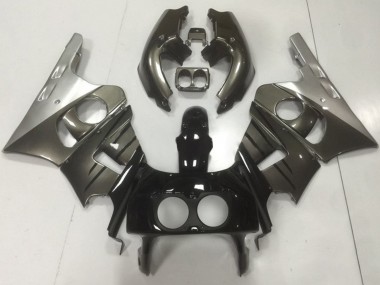 Billigste Honda CBR400RR NC29 Motorrad Verkleidung 1990-1999 - Silber Grau Glanzendes Schwarz