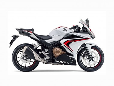 Billigste Honda CBR400R Motorrad Verkleidung 2022 - Weiss Rot Glanzendes Schwarz