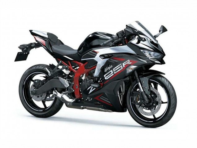 Billigste Kawasaki ZX25R ZX-25R Motorrad Verkleidung 2019-2025 - Silber Rot Schwarz