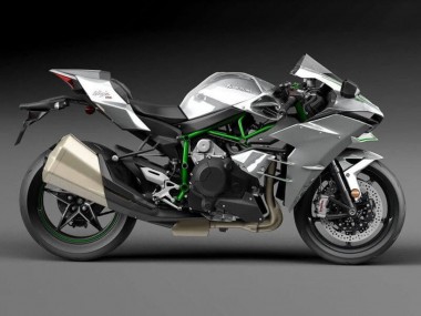 Billigste Kawasaki Ninja H2 Motorrad Verkleidung 2015-2022 - Silber