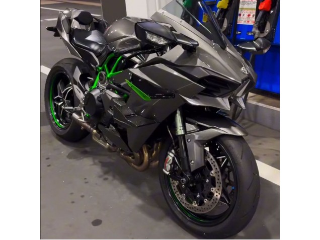 Billigste Kawasaki Ninja H2 Motorrad Verkleidung 2015-2022 - Grau