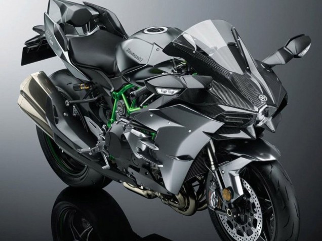 Billigste Kawasaki Ninja H2 Motorrad Verkleidung 2015-2022 - Grau