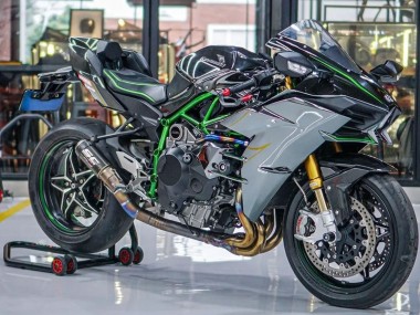 Billigste Kawasaki Ninja H2 Motorrad Verkleidung 2015-2022 - Grau