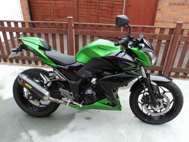 Billigste Kawasaki Z250/Z300 Motorrad Verkleidung 2015-2016 - Grun Matt Schwarz