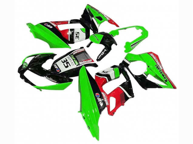 Billigste Kawasaki Z1000SX Motorrad Verkleidung 2010-2016 - Grun Rot Glanzendes Schwarz Elf 35