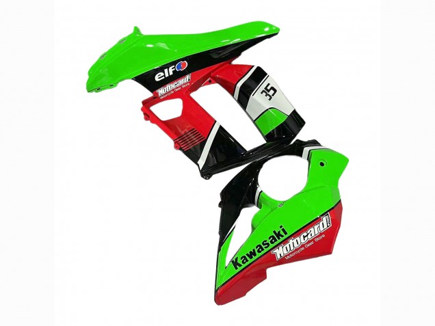 Billigste Kawasaki Z1000SX Motorrad Verkleidung 2010-2016 - Grun Rot Glanzendes Schwarz Elf 35