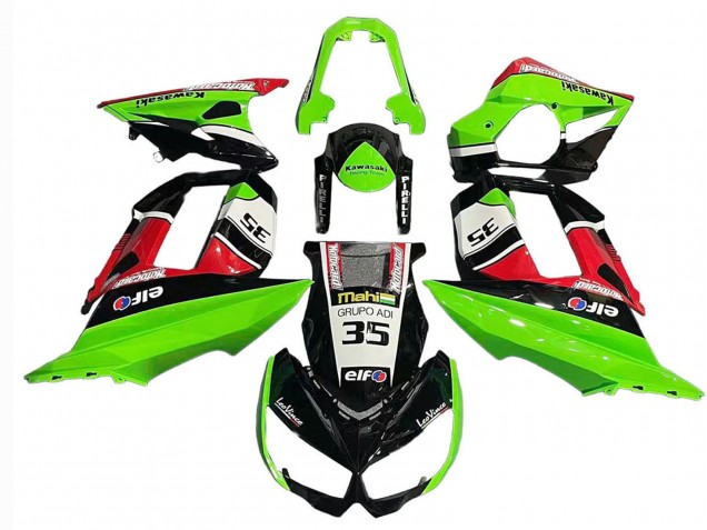 Billigste Kawasaki Z1000SX Motorrad Verkleidung 2010-2016 - Grun Rot Glanzendes Schwarz Elf 35