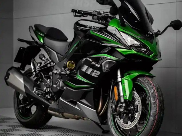 Billigste Kawasaki Z1000SX Motorrad Verkleidung 2020-2025 - Schwarz Grun Ninja