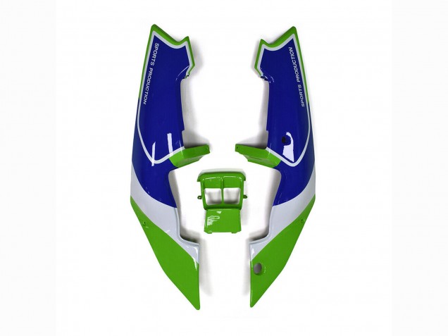 Billigste Kawasaki ZXR250 Motorrad Verkleidung 1989-1990 - Grun Weiss Blau