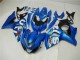 Billigste Suzuki GSXR 1000 Motorrad Verkleidung Kit 2009-2016 - Blau Grun Weiss