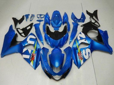 Billigste Suzuki GSXR 1000 Motorrad Verkleidung Kit 2009-2016 - Blau Grun Weiss