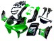 Billigste Kawasaki ZZR400 Motorrad Verkleidung 1993-2007 - Grun Glanzendes Schwarz Grun Monster Elf Touch4 Bridgestone
