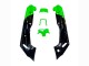 Billigste Kawasaki ZZR400 Motorrad Verkleidung 1993-2007 - Grun Glanzendes Schwarz Grun Monster Elf Touch4 Bridgestone