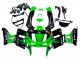 Billigste Kawasaki ZZR400 Motorrad Verkleidung 1993-2007 - Grun Glanzendes Schwarz Grun Monster Elf Touch4 Bridgestone