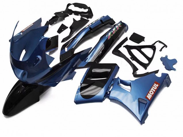 Billigste Kawasaki ZZR400 Motorrad Verkleidung 1993-2007 - Blau Schwarz Rot Motul