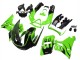 Billigste Kawasaki ZZR400 Motorrad Verkleidung 1993-2007 - Grun Glanzendes Schwarz Flamme