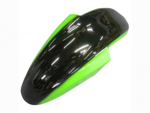 Billigste Kawasaki ZZR400 Motorrad Verkleidung 1993-2007 - Grun Glanzendes Schwarz Flamme