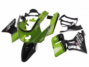 Billigste Kawasaki ZZR400 Motorrad Verkleidung 1993-2007 - Grun Glanzendes Schwarz Elf Touch4 Bridgestone