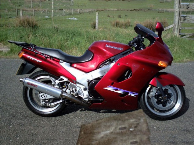 Billigste Kawasaki ZZR1100 Motorrad Verkleidung 1993-2003 - Dunkel Rot
