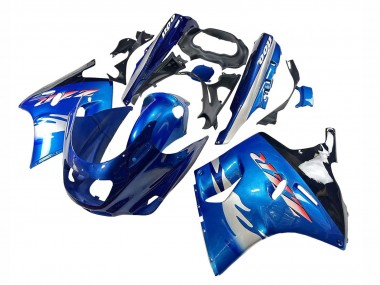 Billigste Kawasaki ZZR1100 Motorrad Verkleidung 1993-2003 - Blau Silber Schwarz