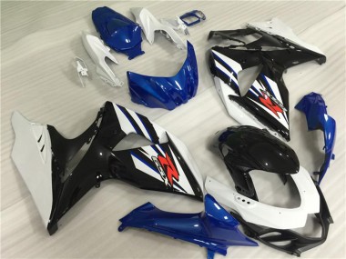 Billigste Suzuki GSXR 1000 Komplette Abs Verkleidung Kit 2009-2016 - Weiss Blau Schwarz