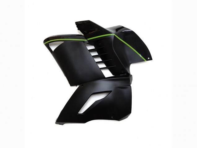 Billigste Kawasaki GTR1400/ZG1400 Motorrad Verkleidung 2007-2009 - Matt Schwarz Grun Linie