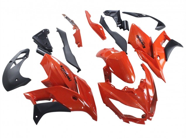 Billigste Kawasaki Versys 650 Motorrad Verkleidung 2015-2021 - Rot Matt Schwarz