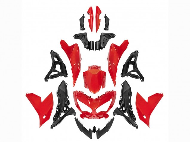 Billigste Kawasaki Versys 650 Motorrad Verkleidung 2022-2025 - Rot Schwarz