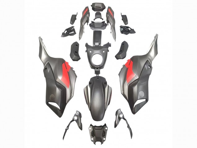 Billigste Yamaha MT07/FZ07 Motorrad Verkleidung 2012-2017 - Grau Rot