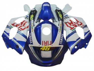 Billigste Yamaha YZF600R Thundercat Motorrad Verkleidung 1996-2007 - Weiss Blau Rot Fiat 46