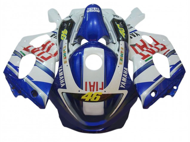 Billigste Yamaha YZF600R Thundercat Motorrad Verkleidung 1996-2007 - Weiss Blau Rot Fiat 46