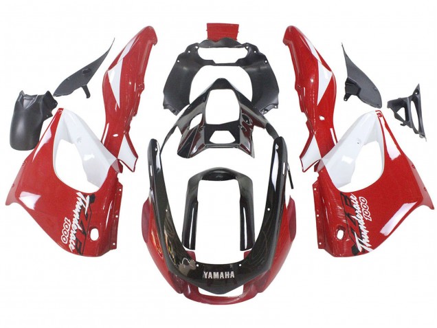Billigste Yamaha YZF 1000R Thunderace Motorrad Verkleidung Kit 1997-2007 - Rot Schwarz Weiss Thunderace