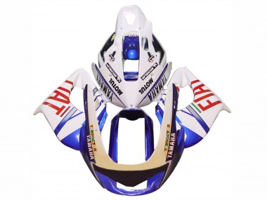 Billigste Yamaha YZF 1000R Thunderace Motorrad Verkleidung 1997-2007 - Weiss Blau Fiat Motul
