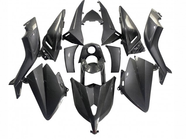 Billigste Yamaha TMAX530 Motorrad Verkleidung 2012-2014 - Schwarze Carbonfaser